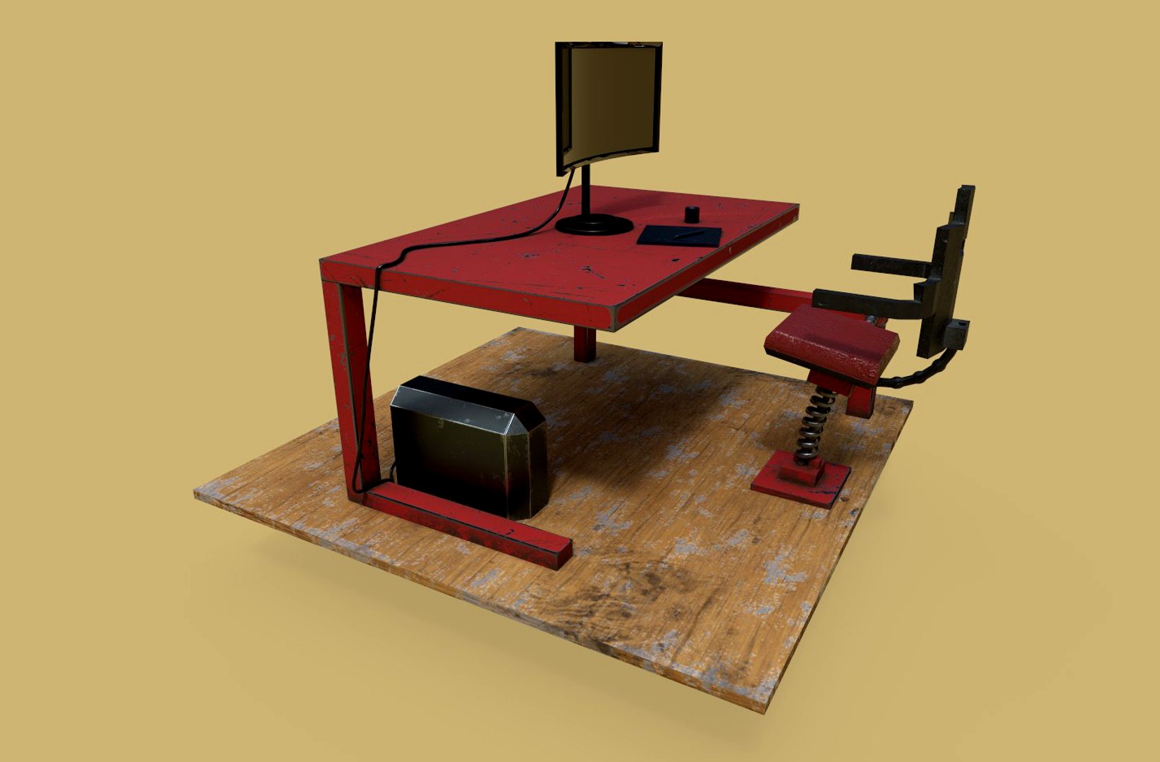 old computer desk