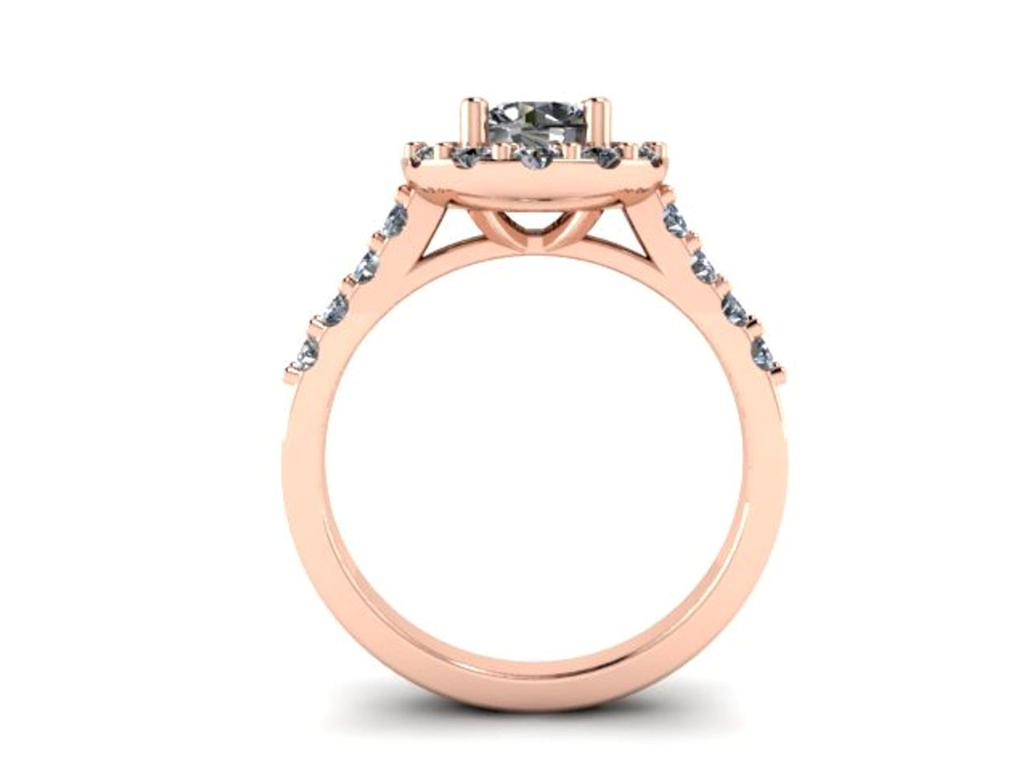 Halo engagement ring