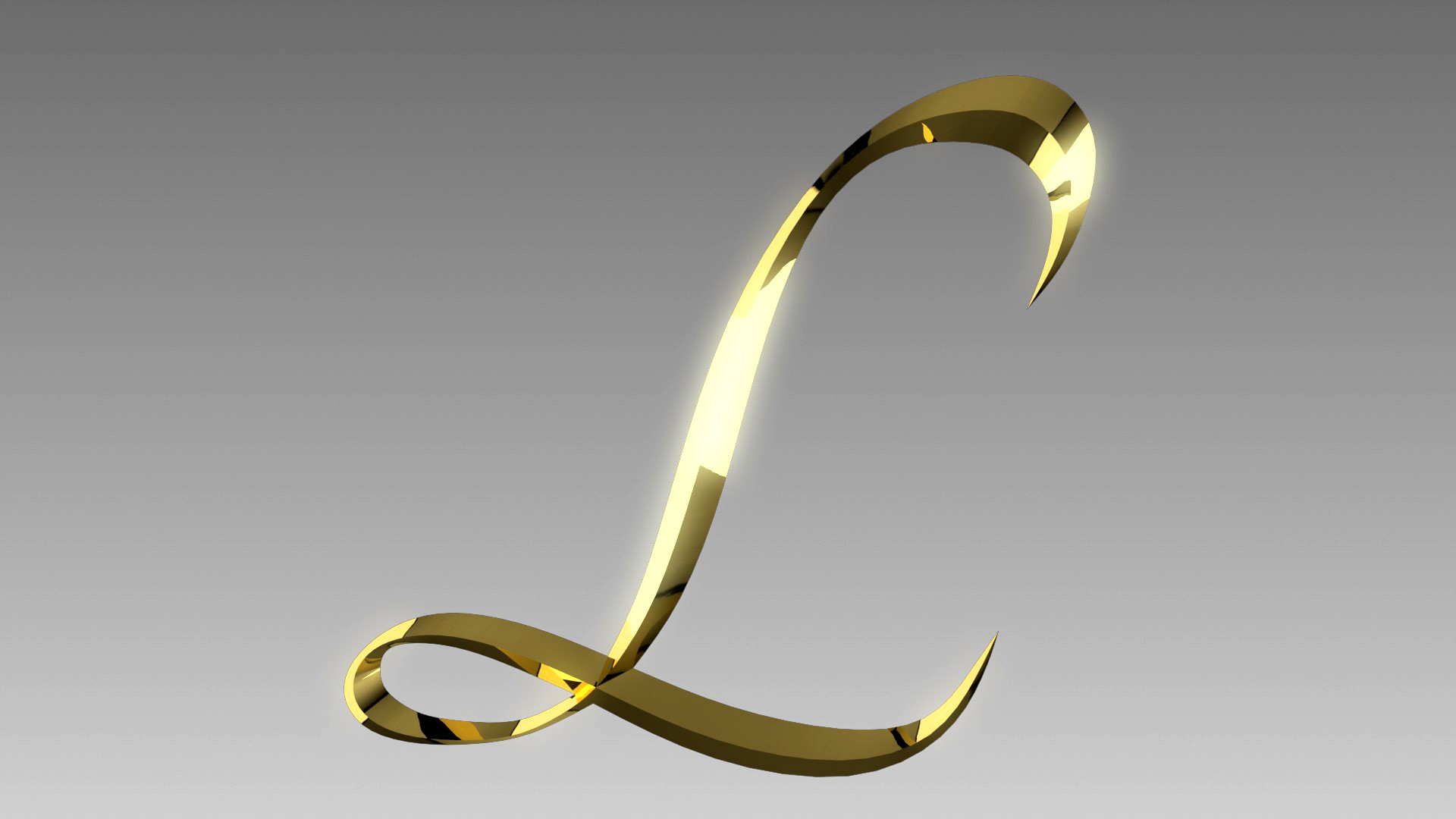 Alphabet 3D Model -L-