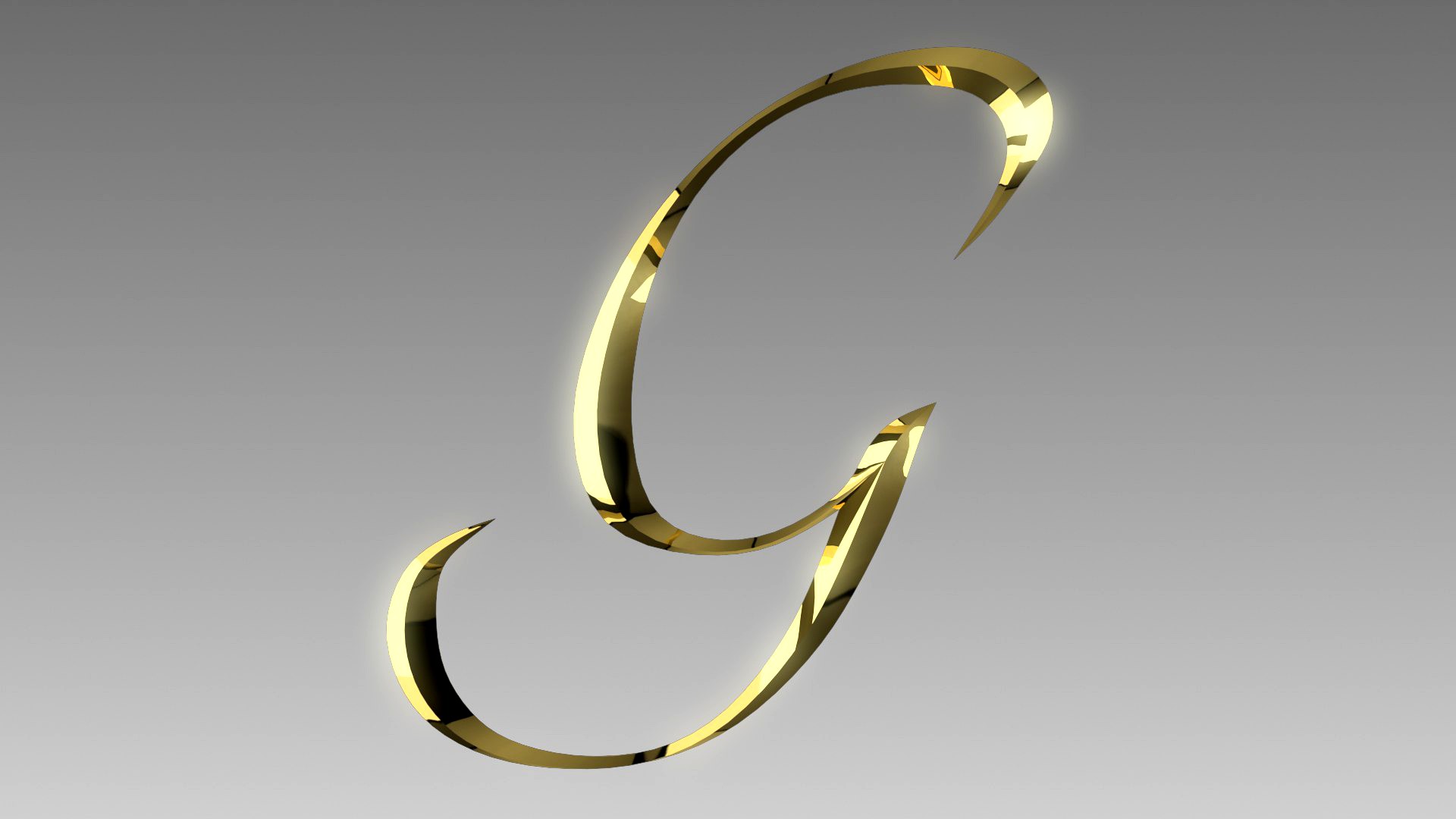 Alphabet 3D Model -G-