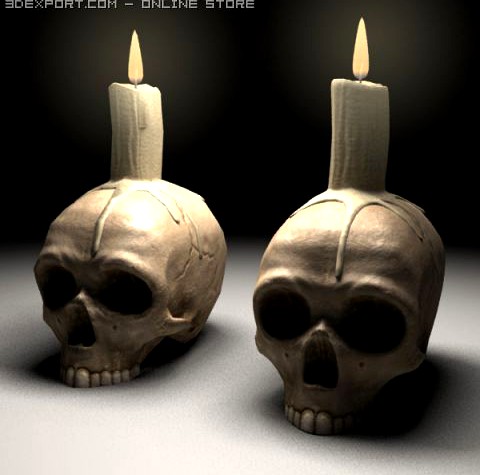 Skull candle 3D Model