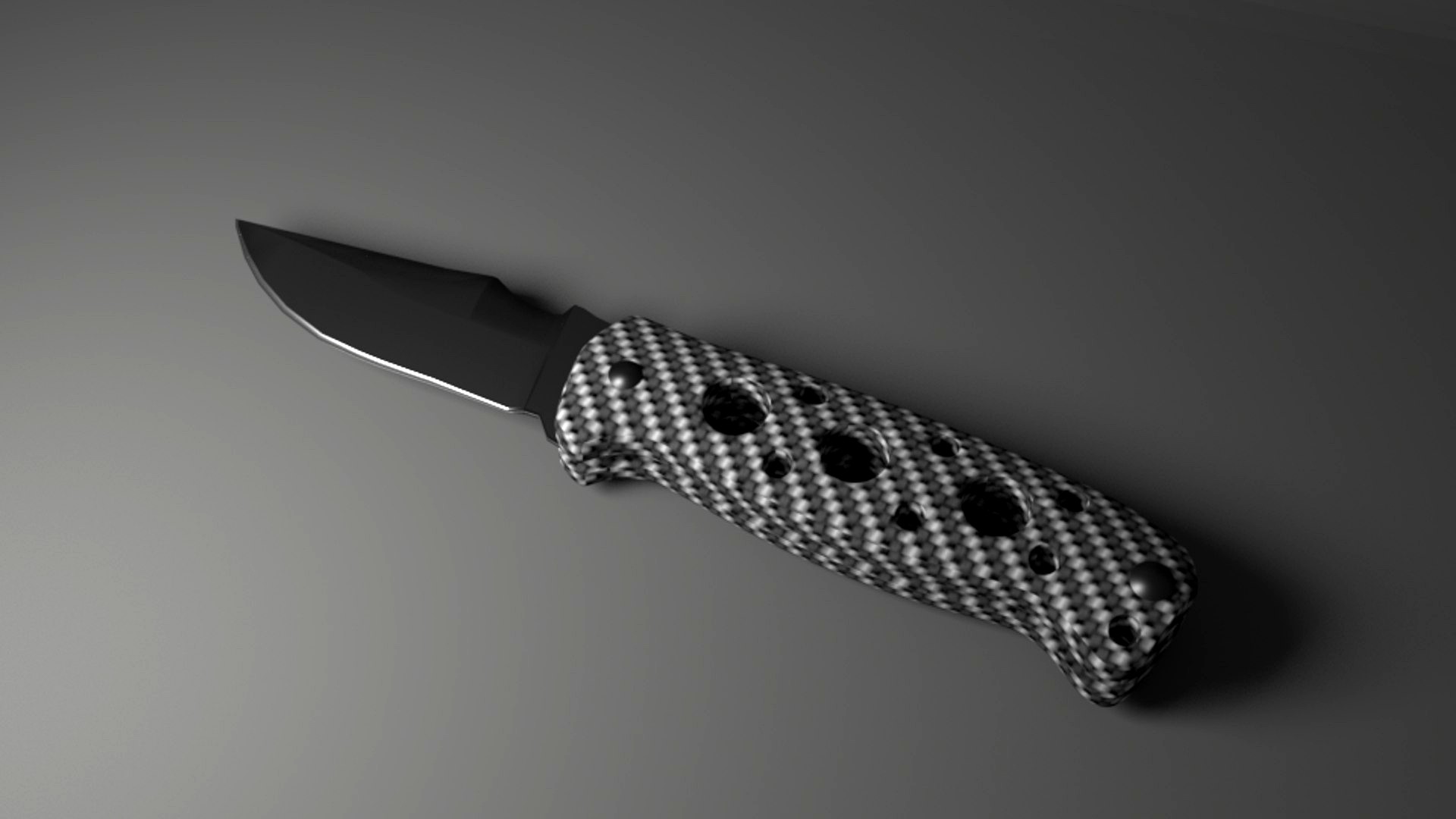 Knife carbon handle