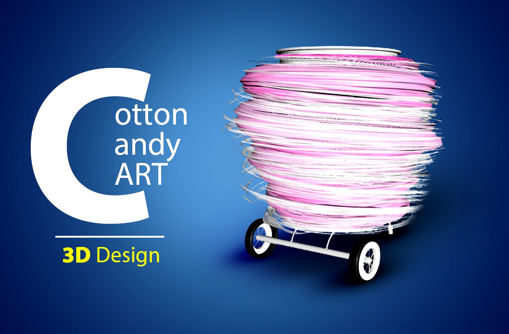 Cotton Candy Cart 3D