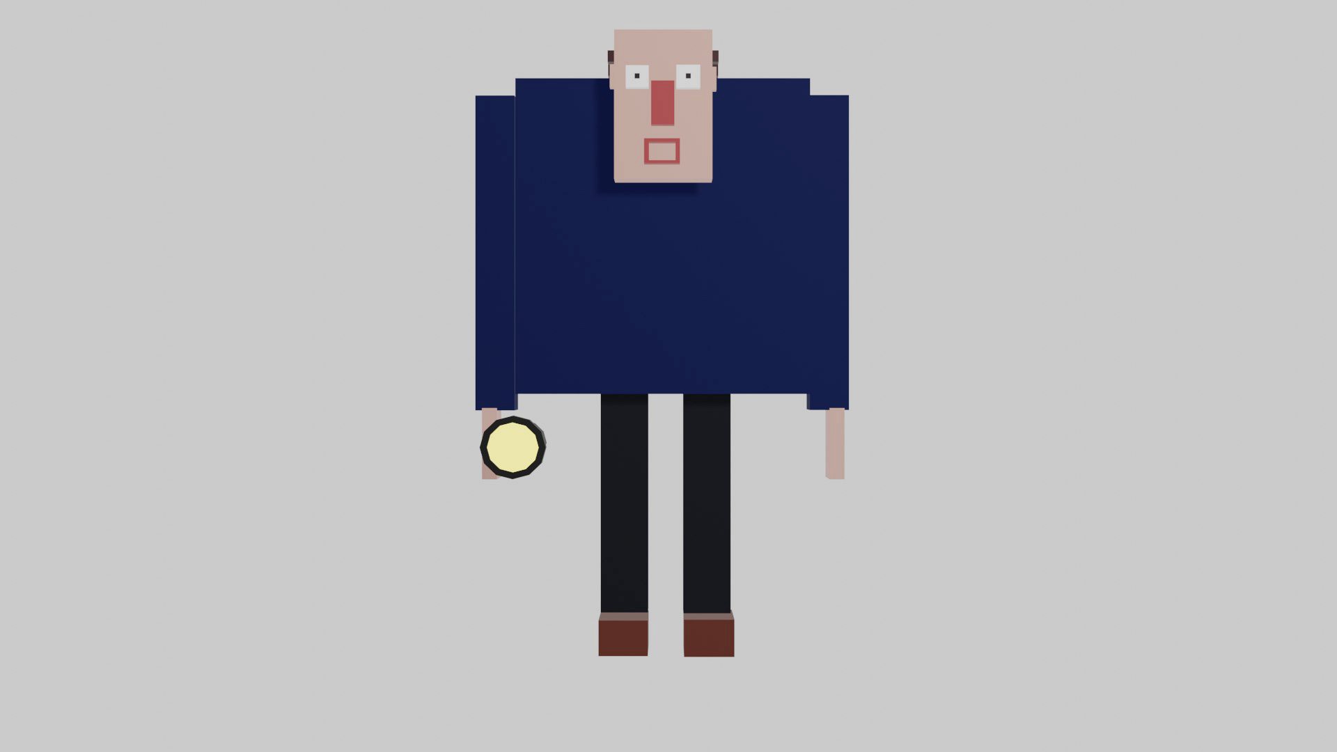 Block Man with Flashlight