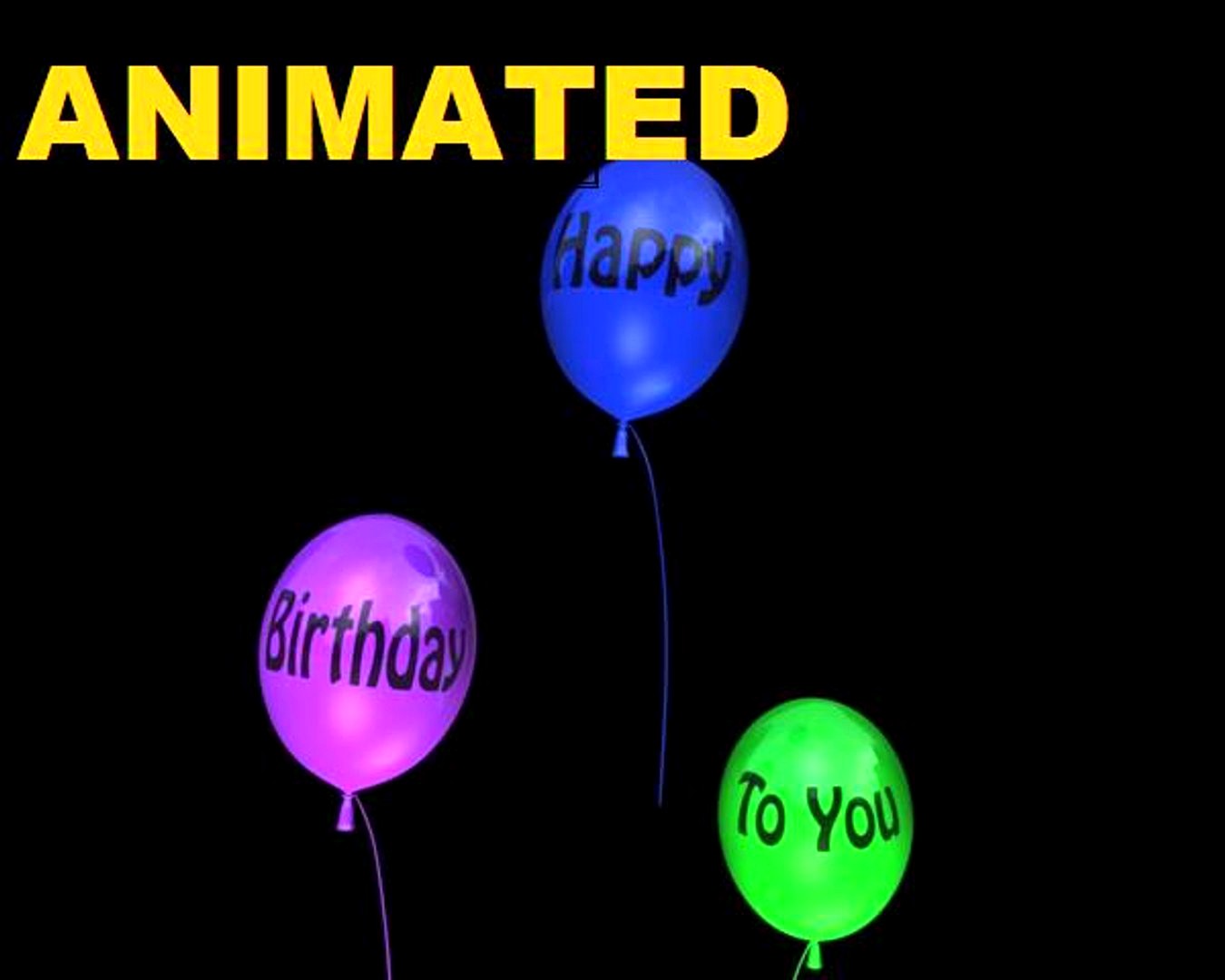 Animated Happy Birthday Balloons  Baloons