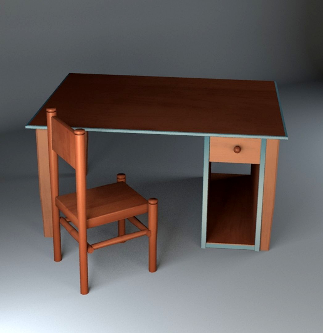 cartoon study table