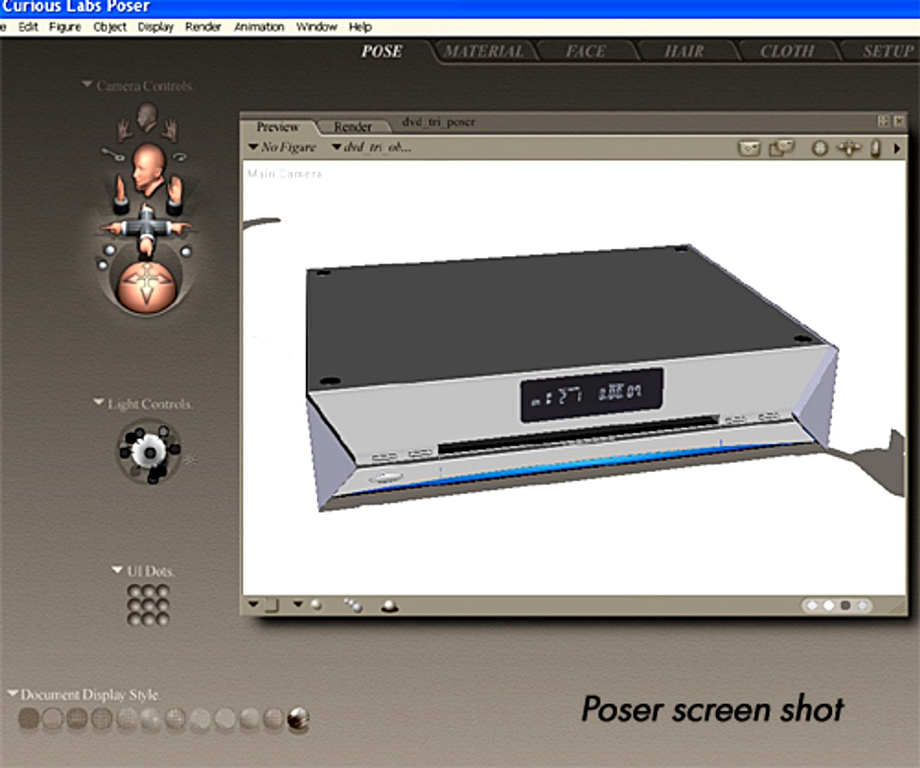 DVD or BluRay or Stereo player (TRI -Poser)