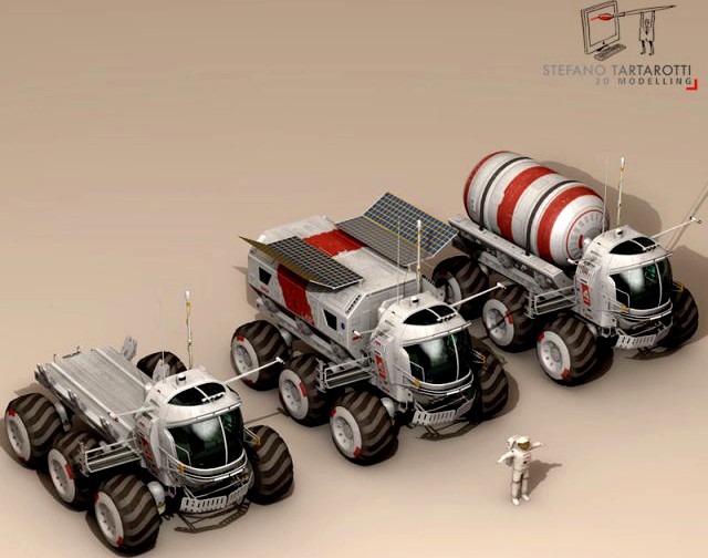 Lunar vehicles collection 3D Model