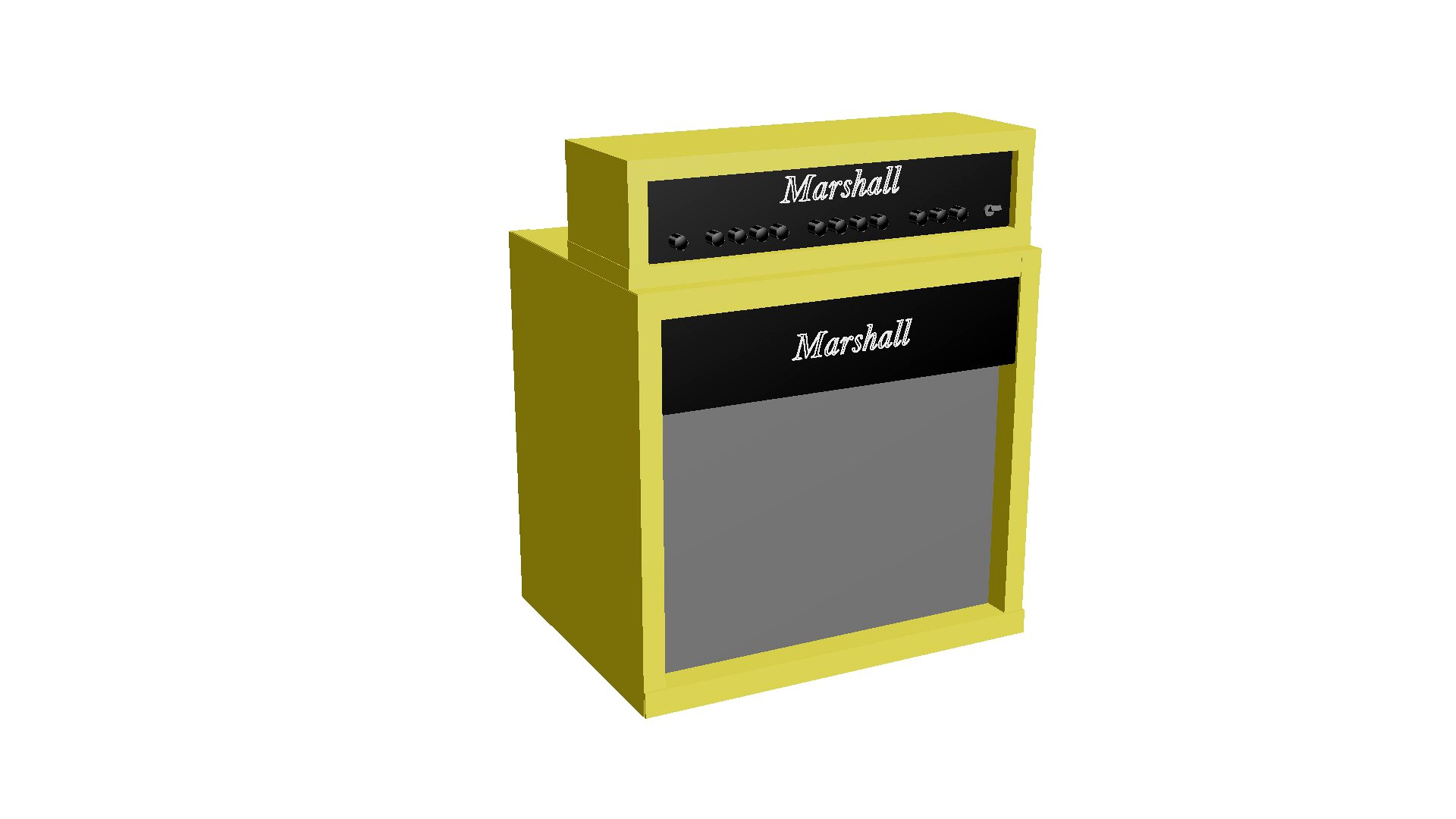 Marshall Half Stack low-poly