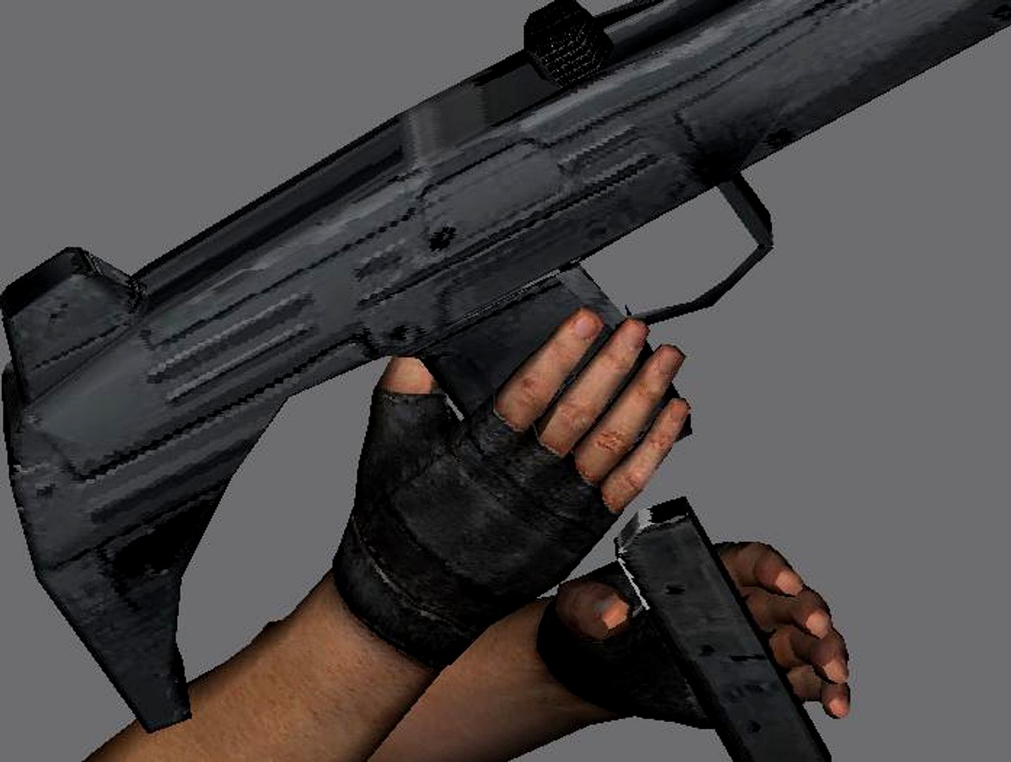 Uzi 9mm Submachine Gun+Arms+Texure