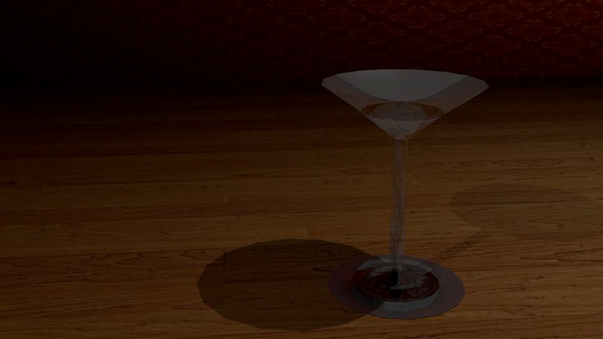 Low Poly Martini glass