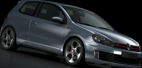 VW Golf 6 GTI 2010 3D Model