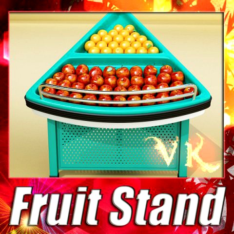 Grocery Store Produce Display Fixture 3D Model