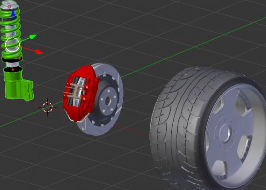Front suspension 3D Model