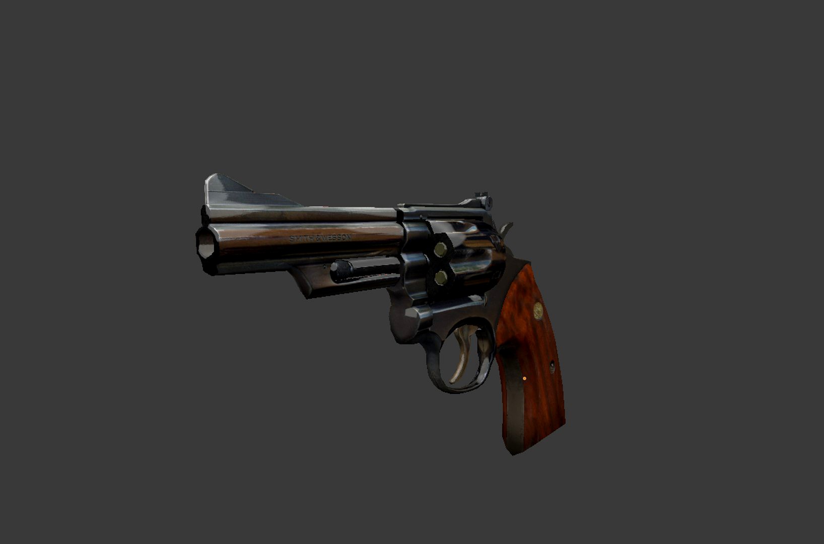 Revolver low poly (with shooting anim)