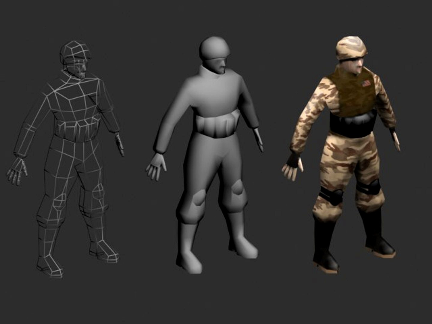 Lowpoly infantry