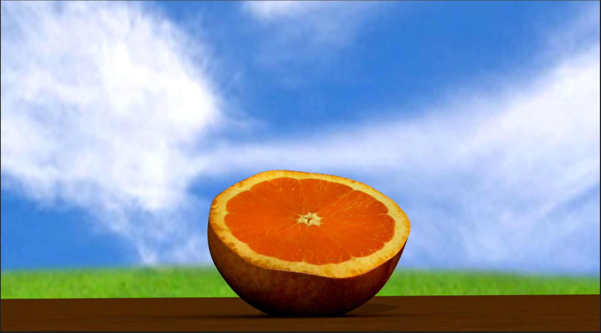 Realistic orange