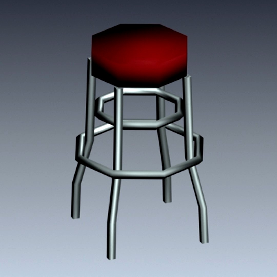 lowpoly barstool