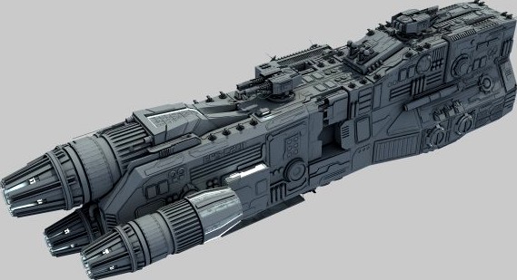 Light Cruiser  Preacher class 3D Model