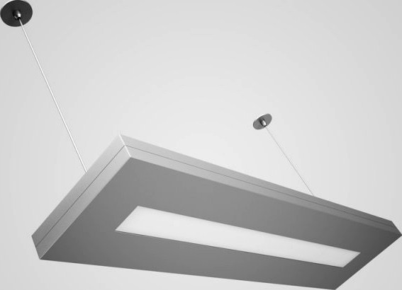 CGAxis Ceiling Office Lamp 37 3D Model