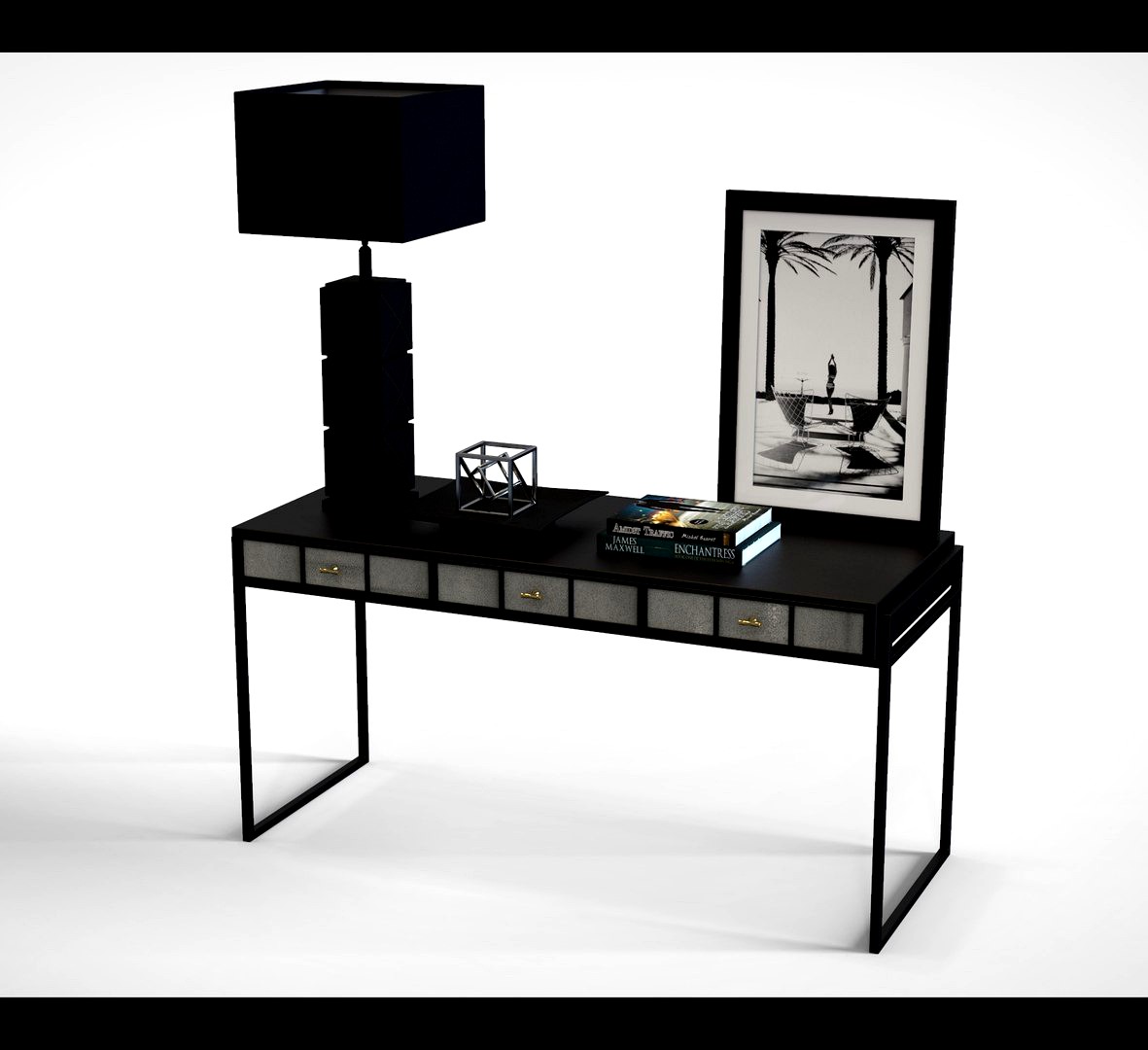 Desk with Items (Game ready)