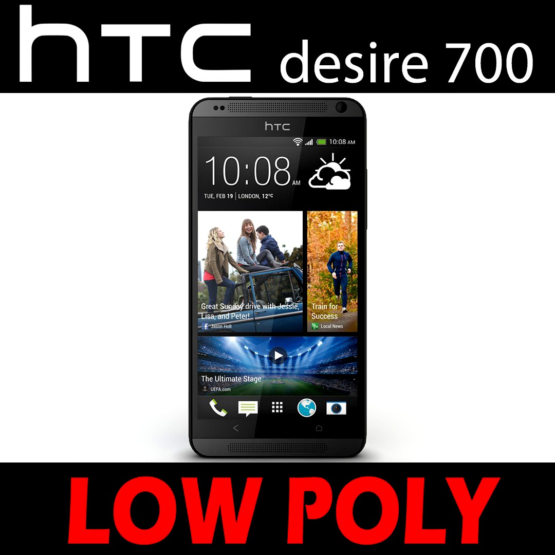 htc desire 700 low poly