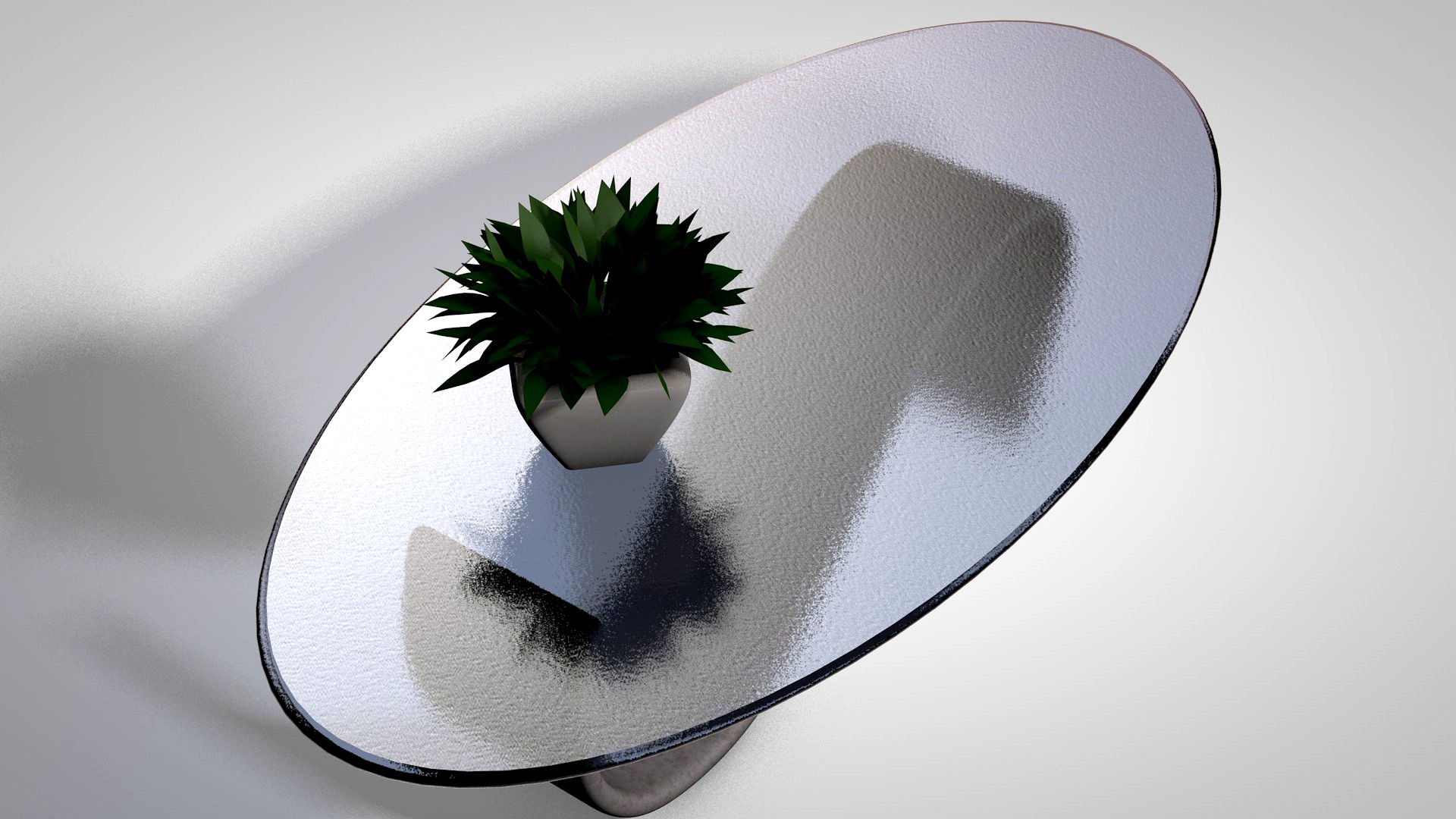 Coffee table + plant
