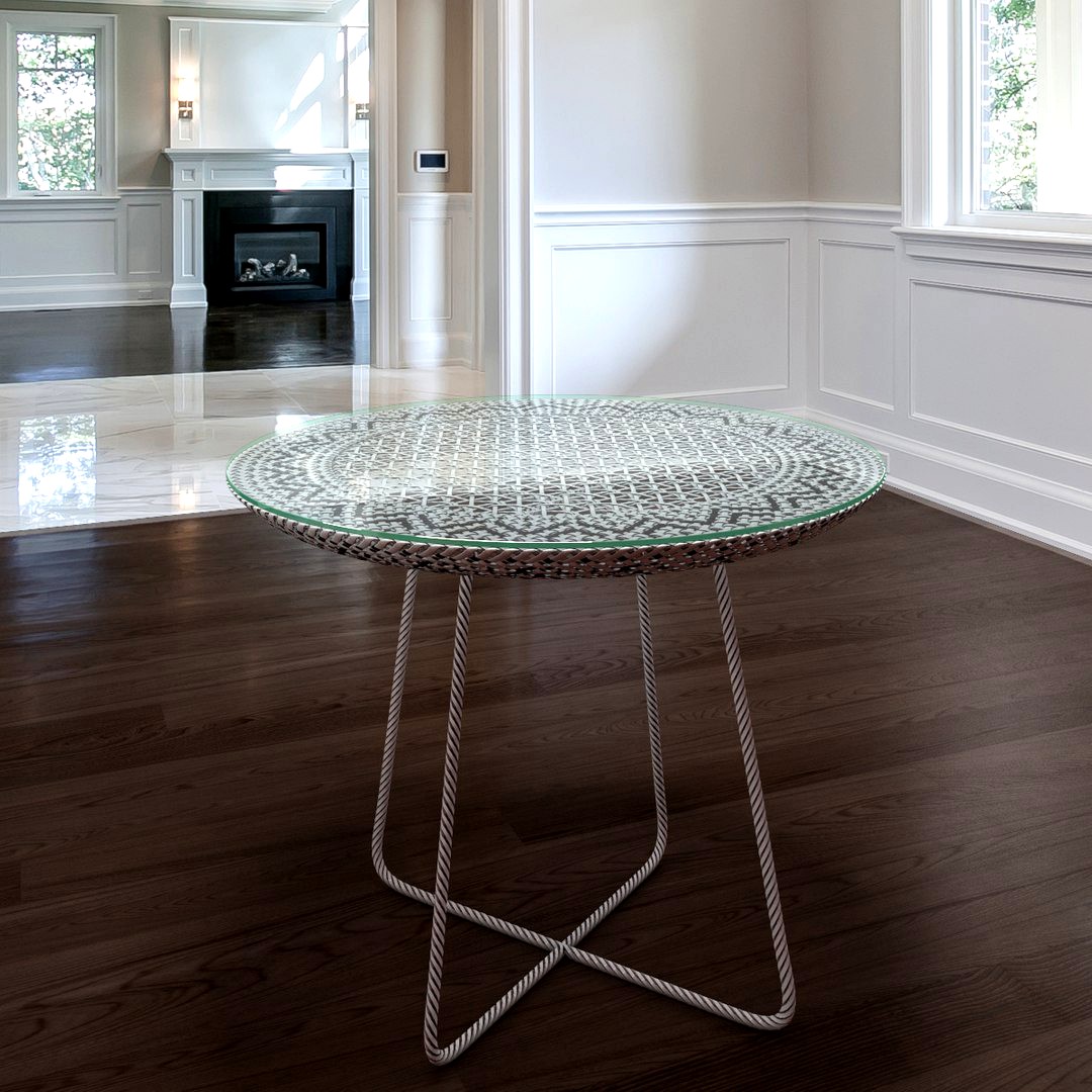 Rattan woven Table