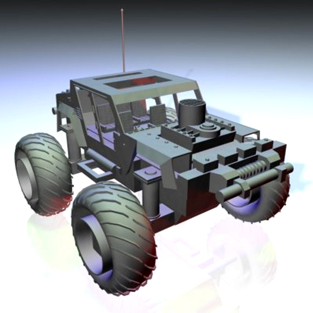 jeep untextured well lit