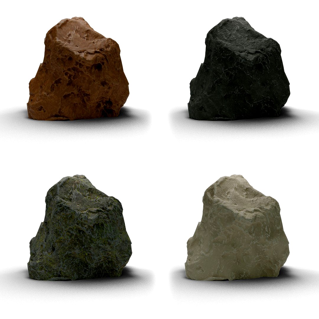 Rock, Stone - 05, multiple textures