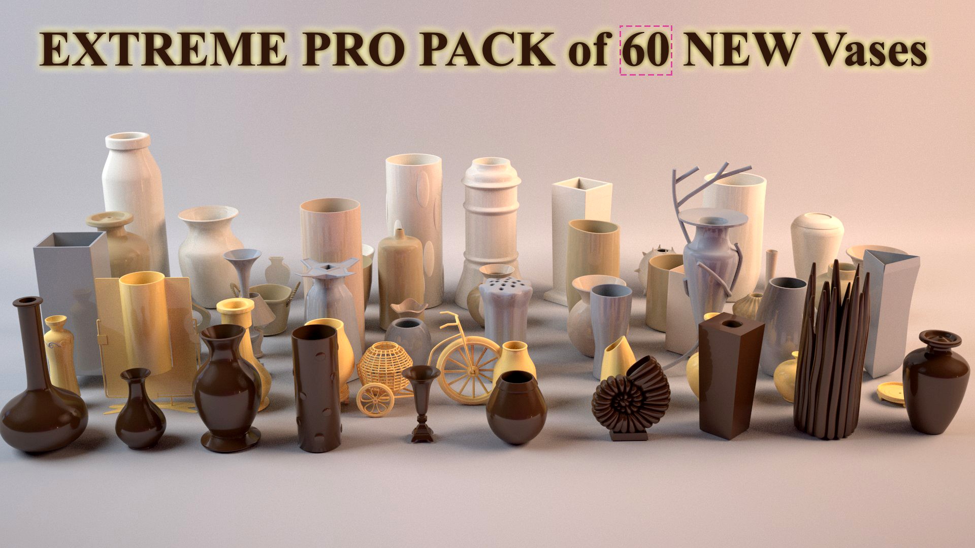EXTREME PRO PACK of 60 NEW Vases