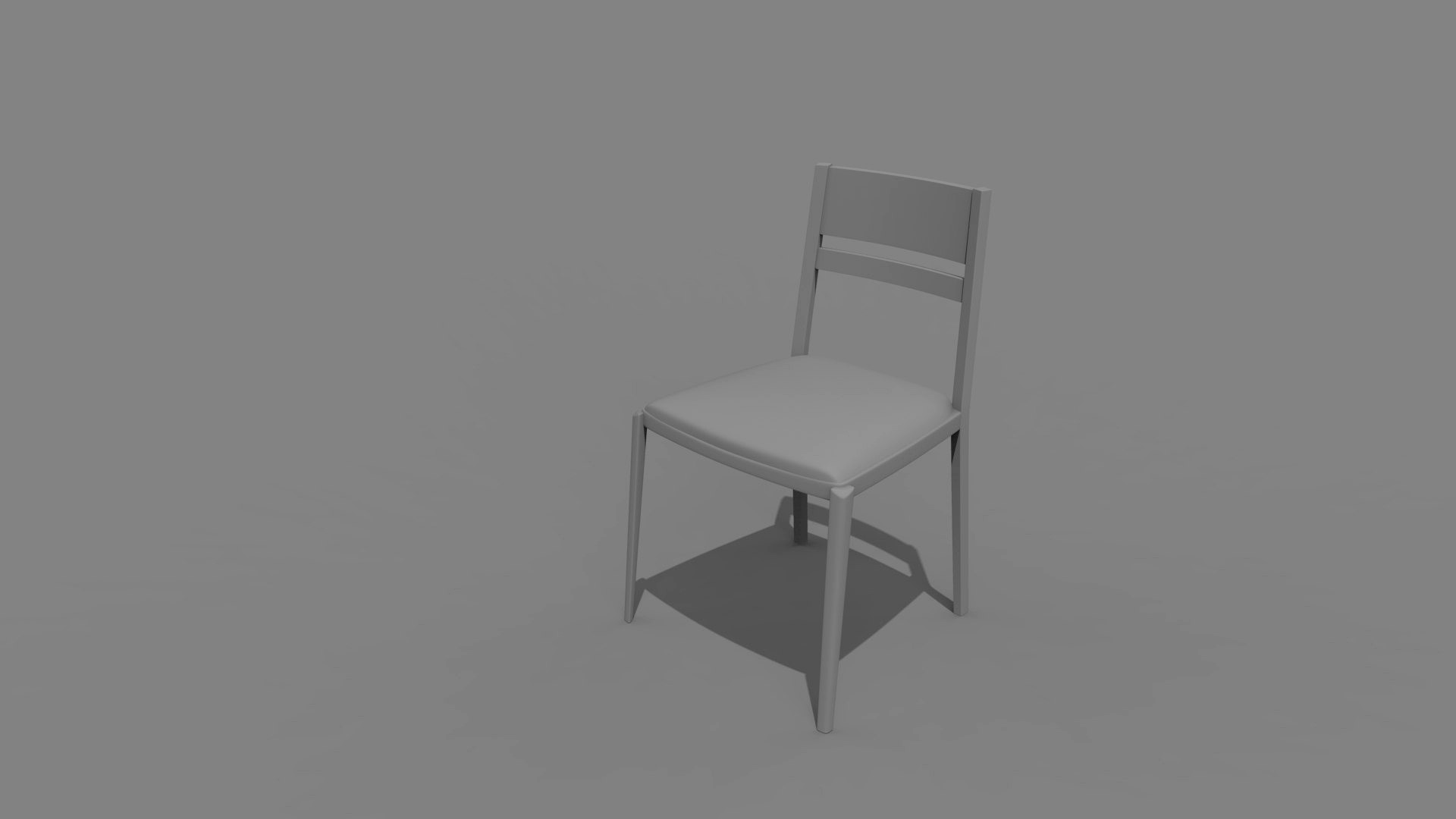 Wooden Chair Hipoly +lowpoly