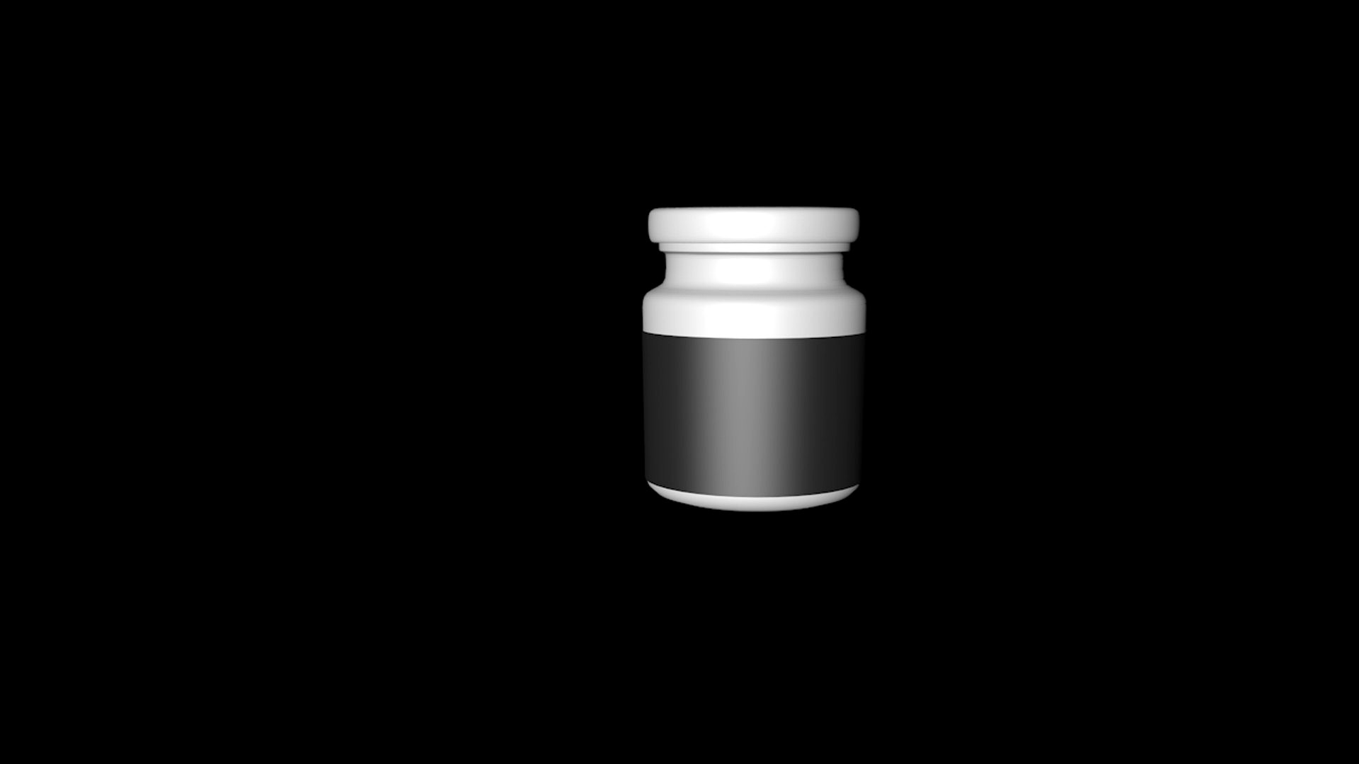 Glass jar with metal lid - mini 3D model