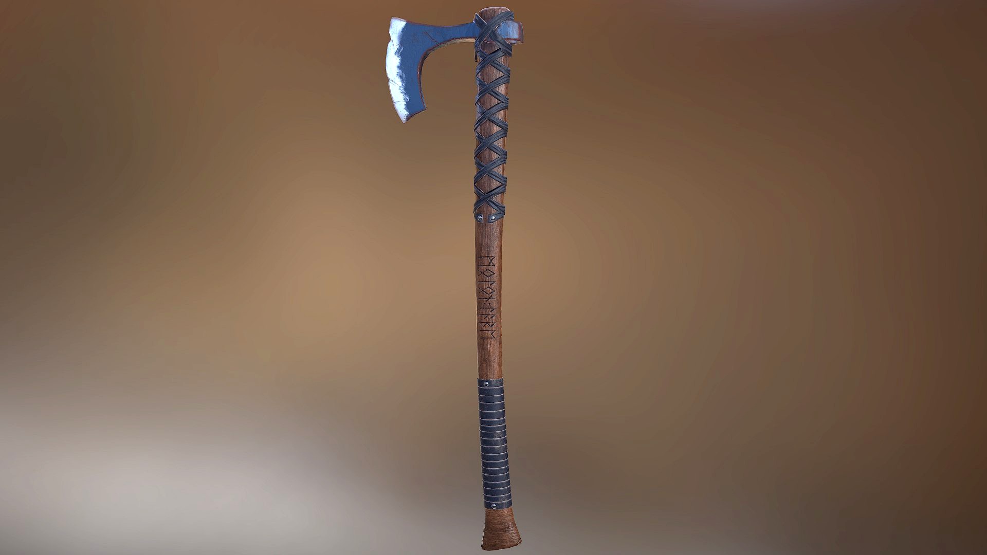 Viking Battle Axe Game-ready Low Poly Model