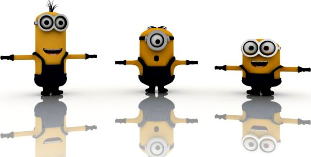 Minions-2015 Bob Stuart and Kevin together 3D Model