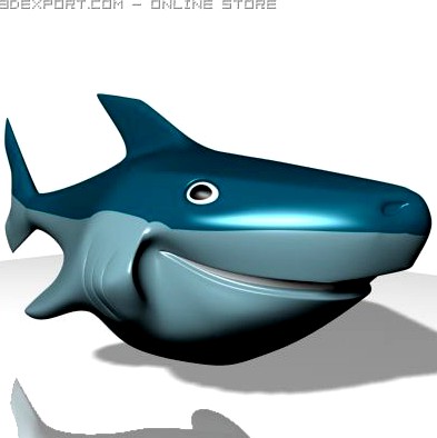 Smiling Shark 3D 3D Model