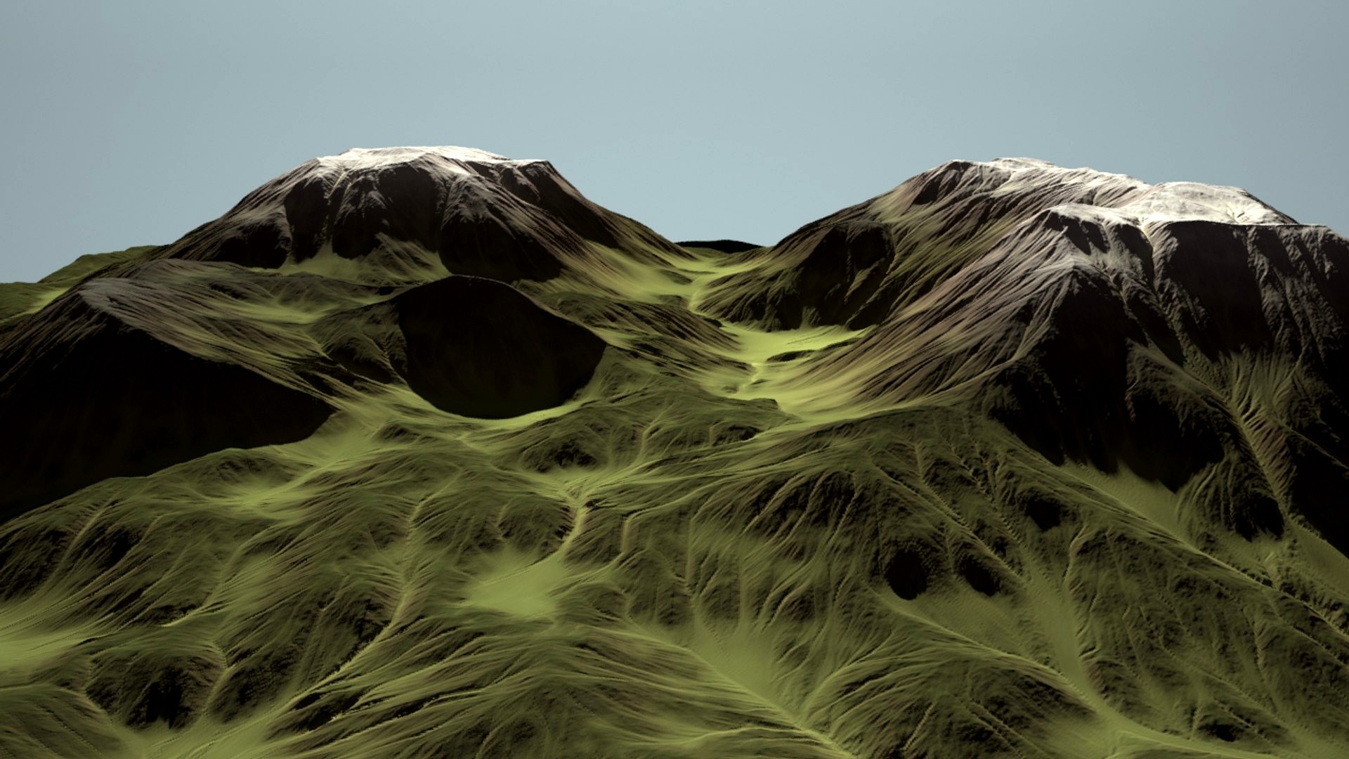 Eroding Mountain Range