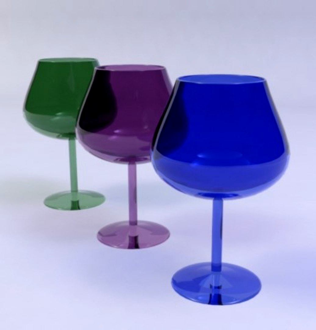 coloured wine glass
