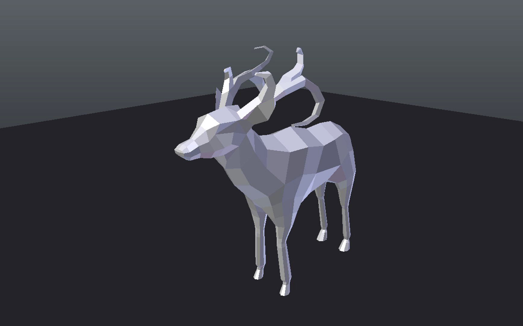 Low Poly Deer/Stag (unwrapped/rigged)