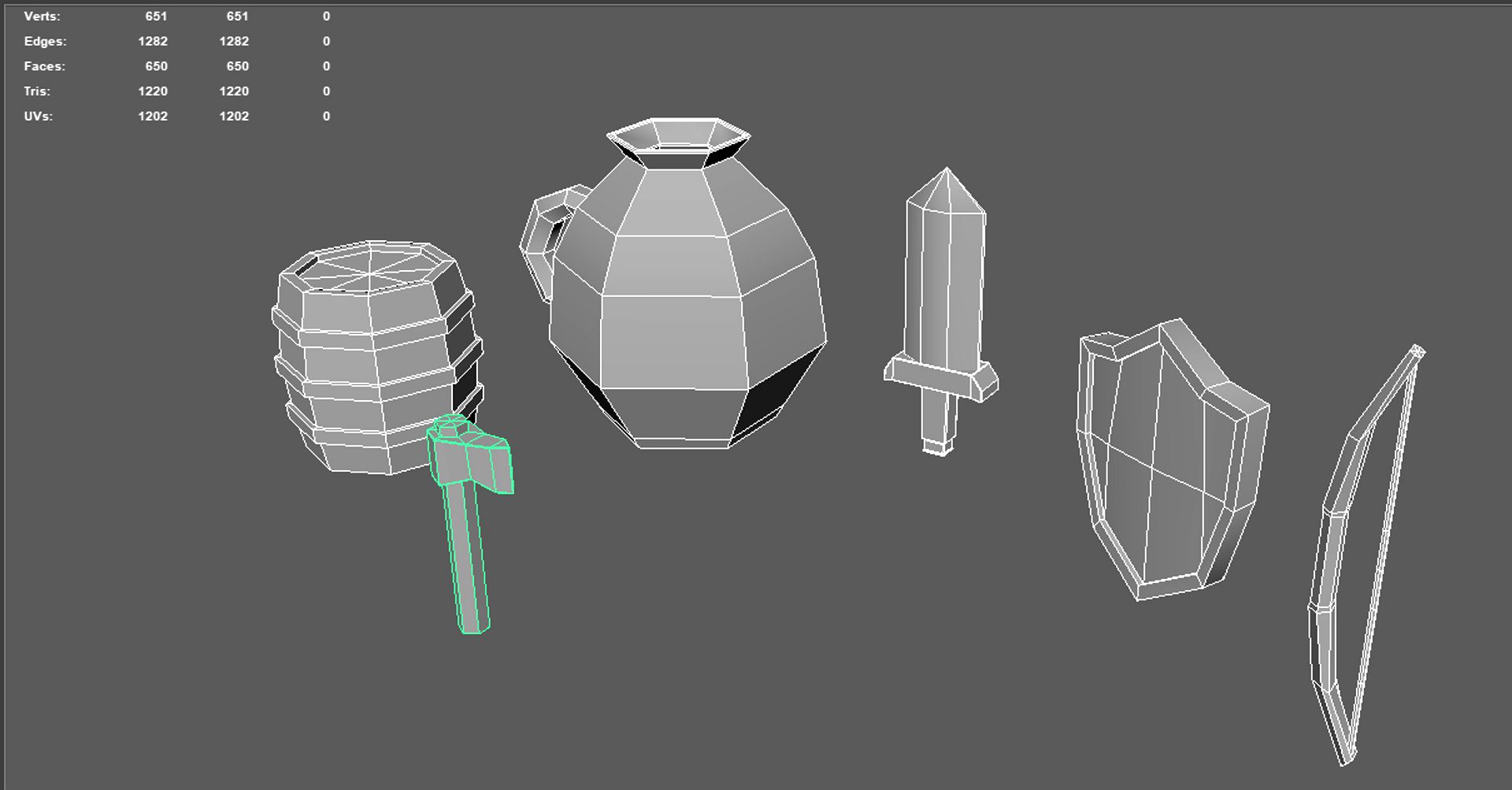 Low-poly Medieval Objects Pack