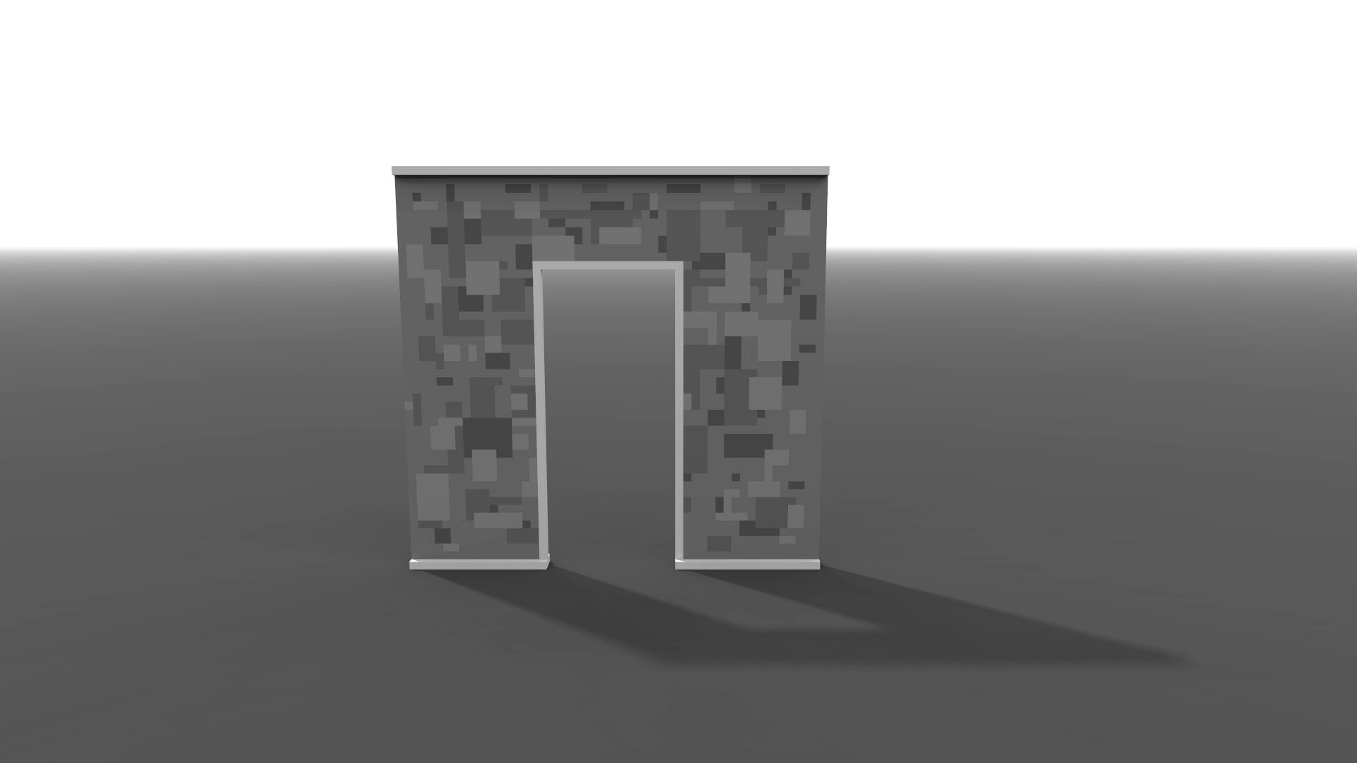 Very High Low Poly Pixel Door
