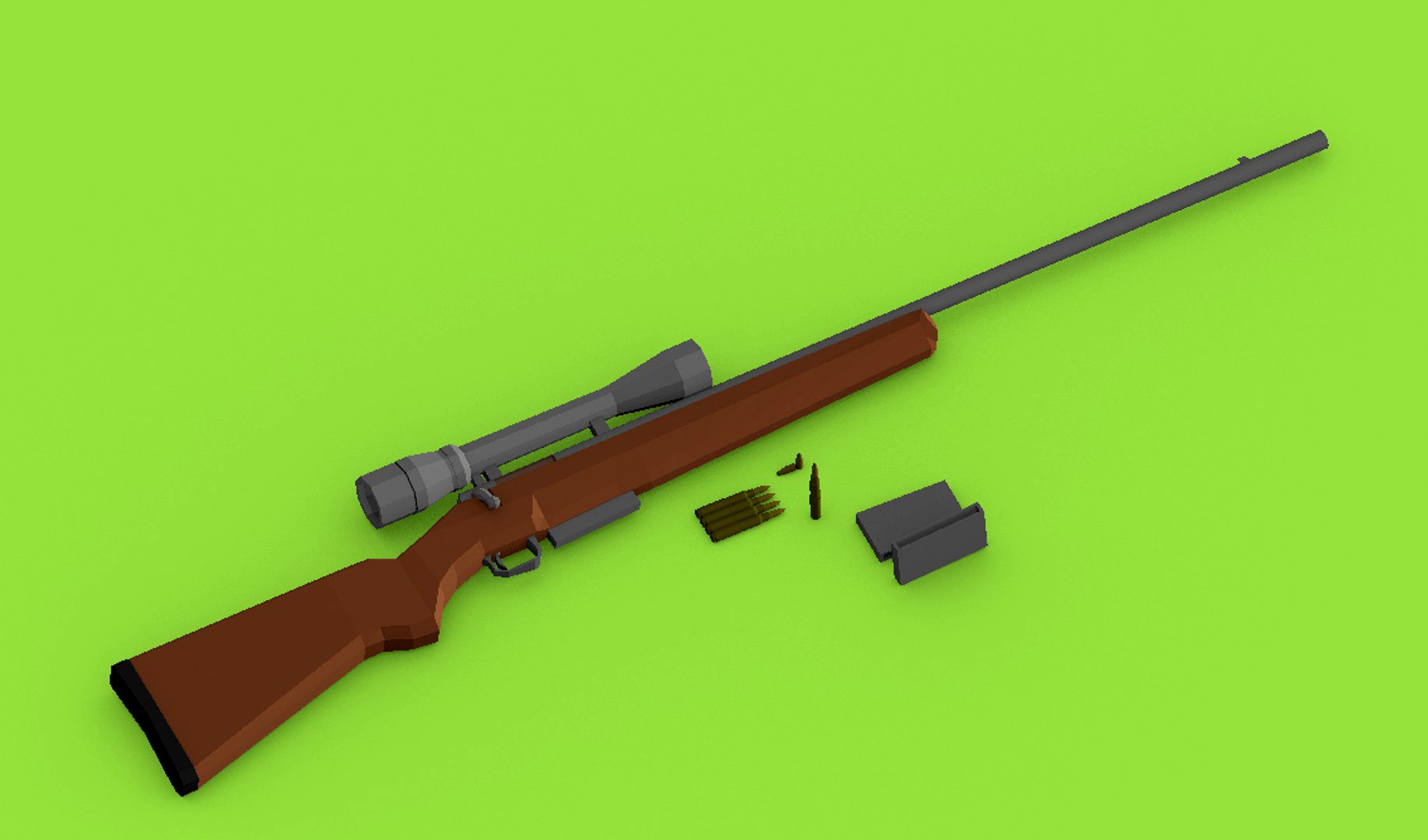 (Low-Poly) Bolt Action Rifle