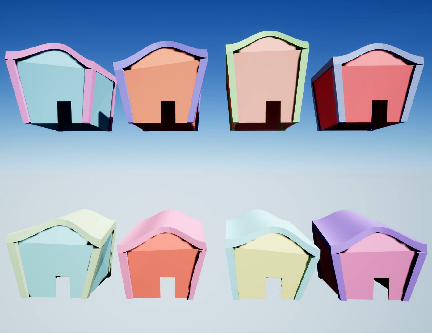 Pastel Houses