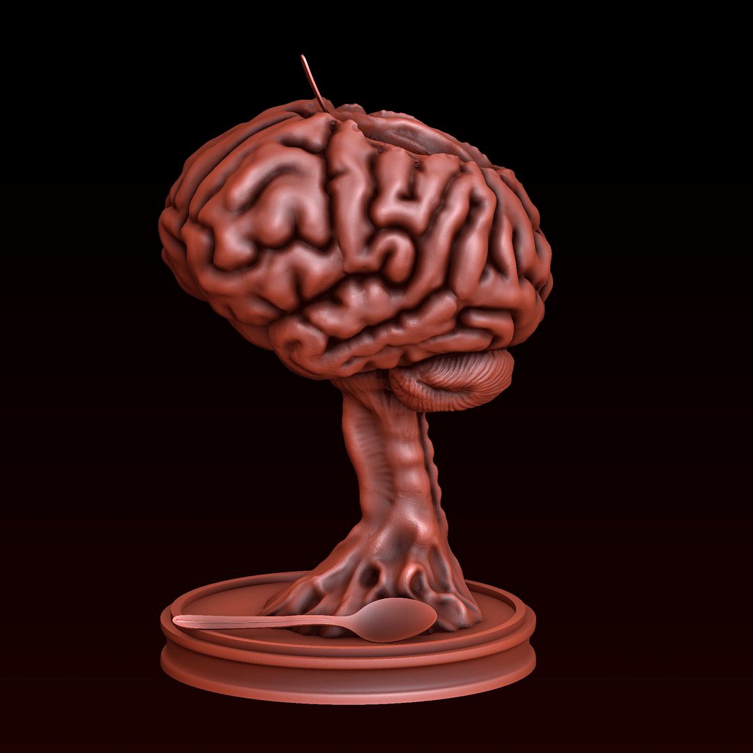 Brain statuette