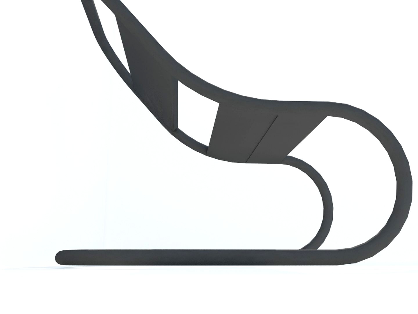 Chair made of black plastic