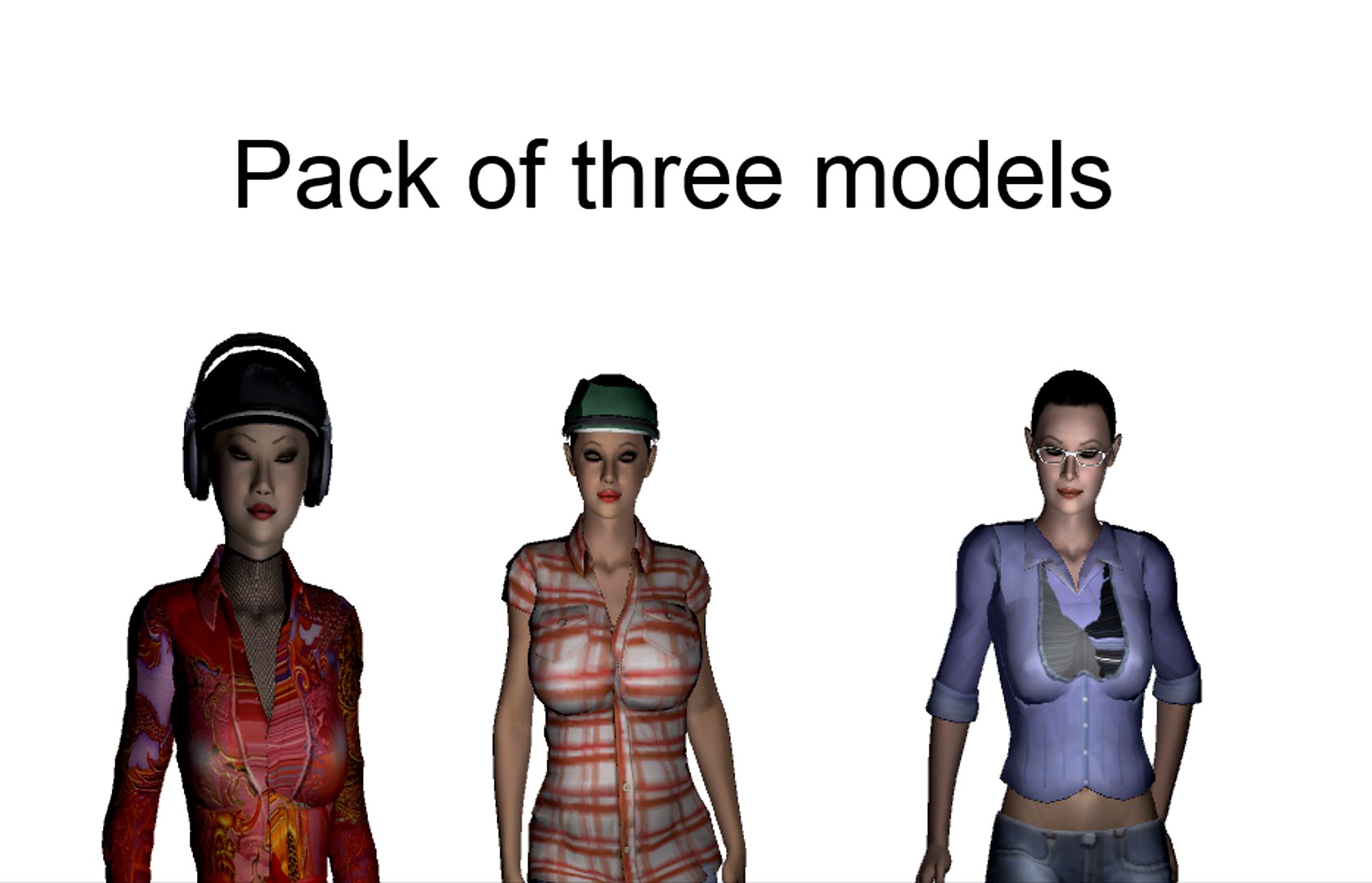 Pack of three models