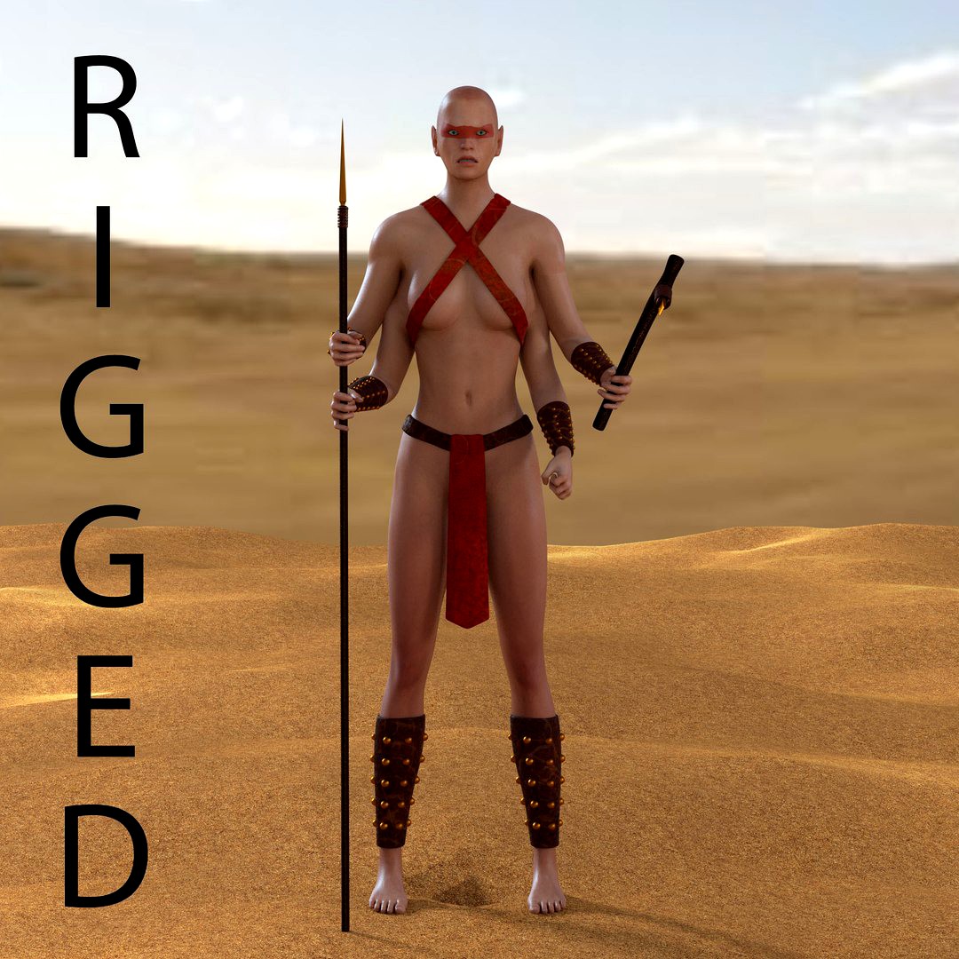 Four arms woman warrior