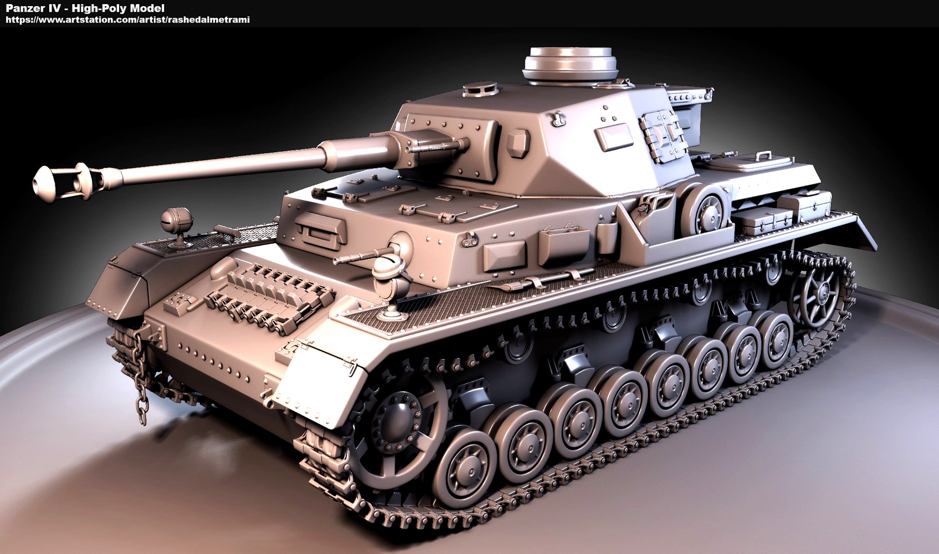 Panzer IV High-Poly Tank