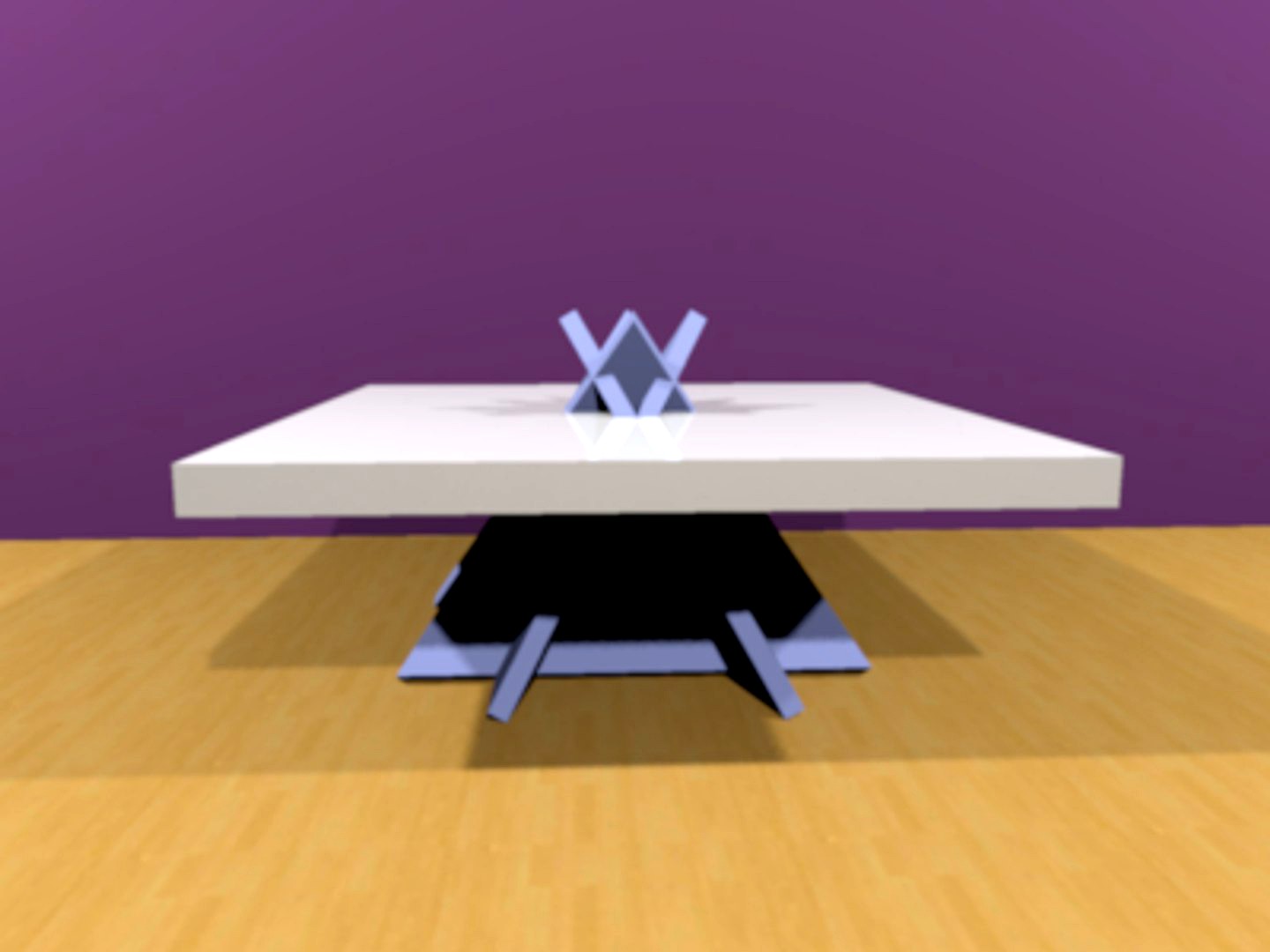 Triangular designed short table