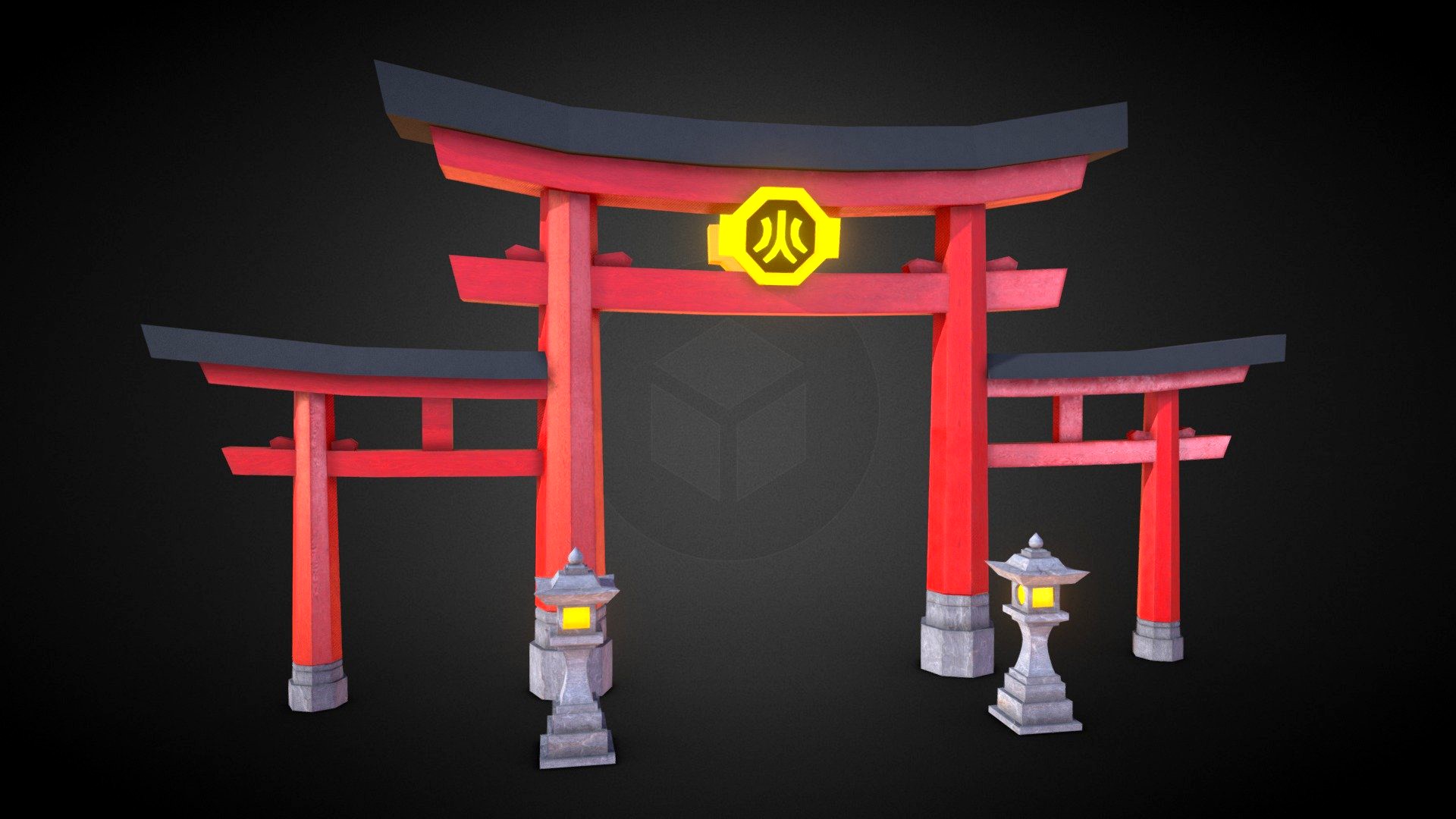 Torii - Low Poly PBR Textured Game Ready